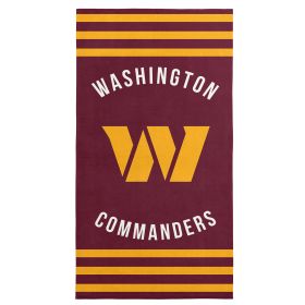 Washington Commanders NFL Stripes Beach Towel 30 x 60 inches