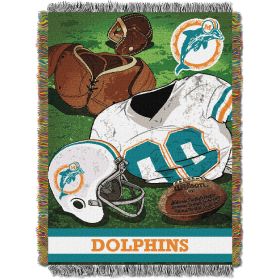 NFL Dolphins Vintage Woven Tapestry Wall Hanging