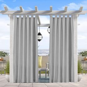 Luxury Outdoor Woolen Curtains with Straps, High-End Blackout Curtains for Living and Bedrooms, Thick and Warm, Home Decor (size: 50inch*84inch gray)
